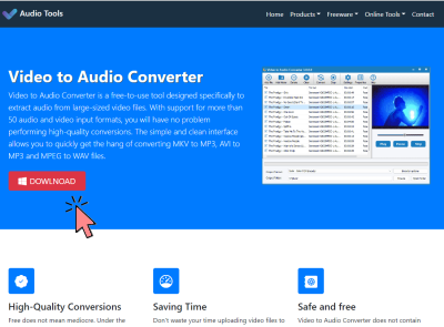 Video to Audio Converter ダウンロードページ