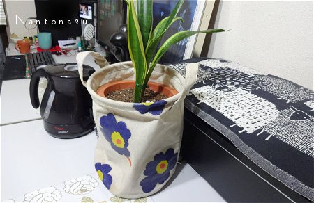 Nantonaku UNIKKO　デコバージュ　植木鉢カバー　サンスベリア　空気清浄効果の高い観葉植物３
