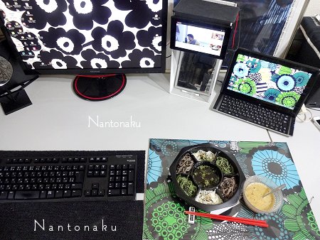 Nantonaku 2021 8-10 配線をスッキリさせて　招き猫も移動して　ノートパソコン配置