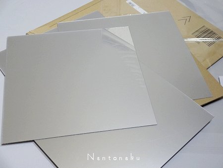 Nantonaku 2021 8-29 割れない鏡 貼る鏡 ミラー アクリル製 26cm×26cm 4枚セット1