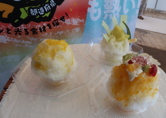カキ氷甲子園2022 5th大阪ミックスジュース、萩の夏みかん、静岡クラウンメロン