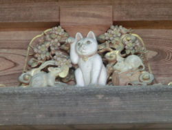 豪徳寺　猫の彫刻　世田谷線の旅７