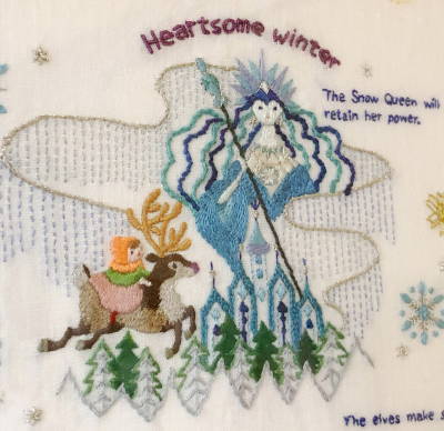 ディアゴスティーニかわいい刺しゅう 季節の童話タペストリー”冬