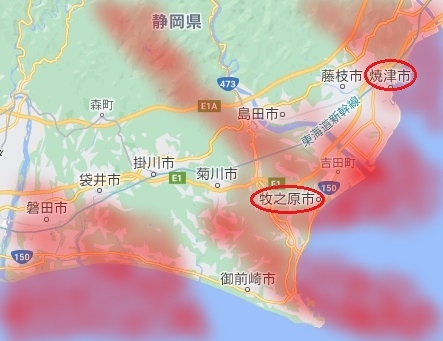 静岡波動地図
