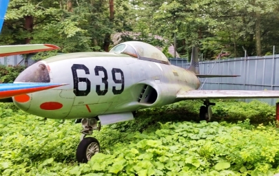 T-33複座ジェット練習機P-80シューティングスターShooting Star河口湖自動車博物館飛行舘Kawaguchiko Motor Museum Kawaguchiko Fighter Museum