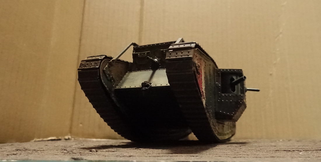 タミヤのS戦車シリーズを組み立ててメカを描く練習 その１ No.57 イギリス戦車 マークIV メール(※自走機構オミット) その５